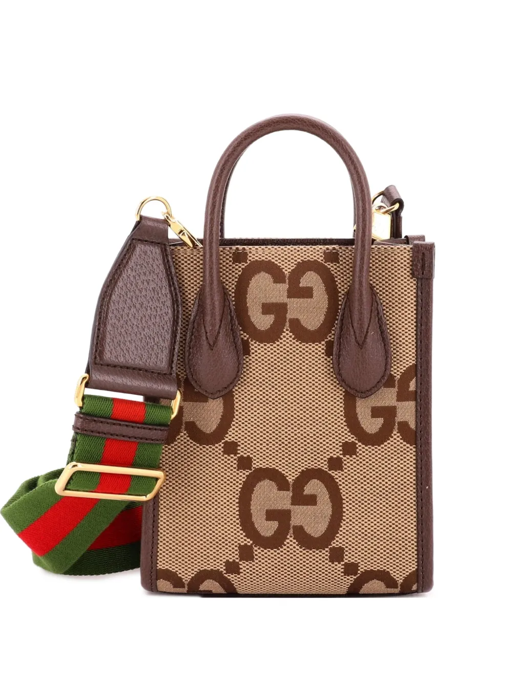 Gucci Pre-Owned Vertical Tote Jumbo GG Canvas Mini crossbody bag - Brown