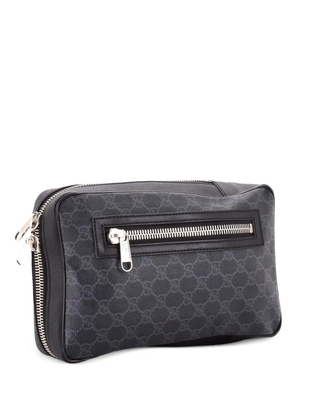 Gucci Pre-Owned Soft Zip Sling Bag GG Coated Canvas Small crossbody bag - Nero