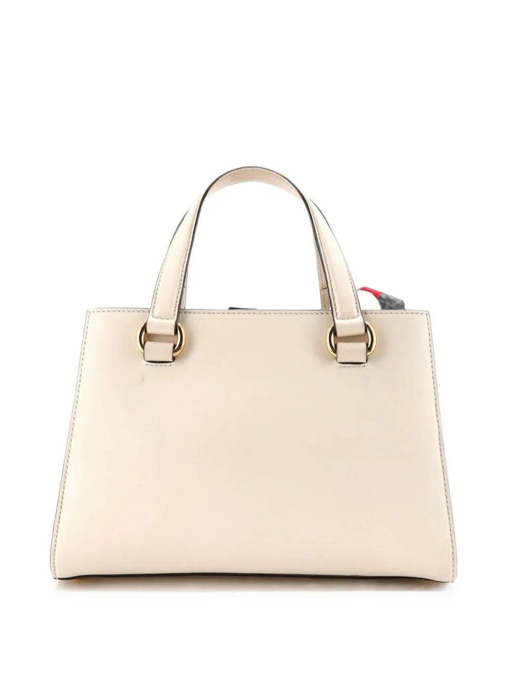 Pre-owned Gucci Sylvie Top Handle Tote Leather Medium Satchel In White