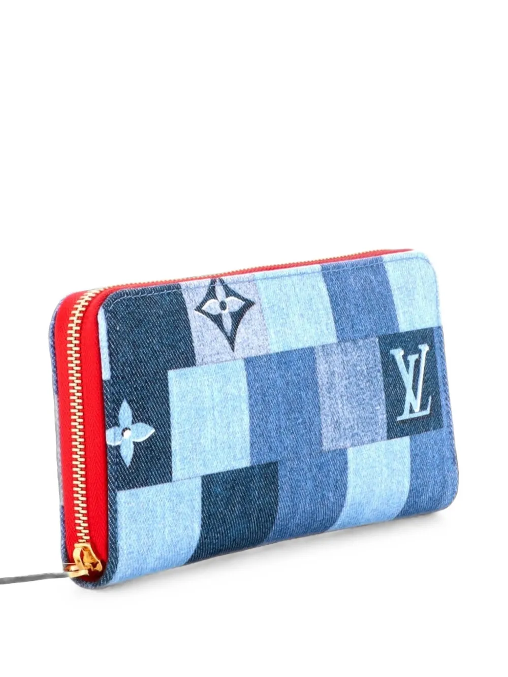 Louis Vuitton Pre-Owned Zippy Wallet Damier and Monogram Patchwork Denim small wallets - Blau