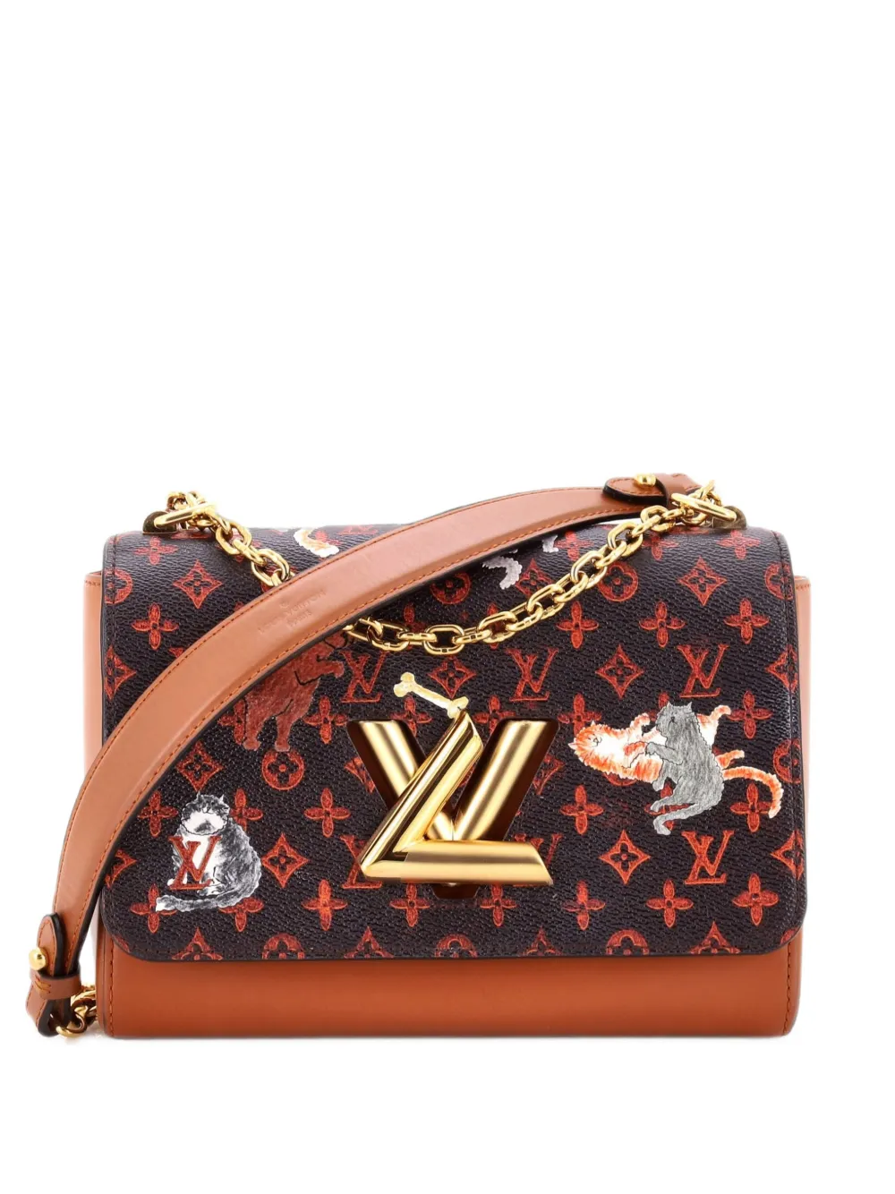Louis Vuitton Pre-Owned Twist Handbag Limited Edition Grace Coddington Catogram Canvas MM shoulder bag - Mehrfarbig