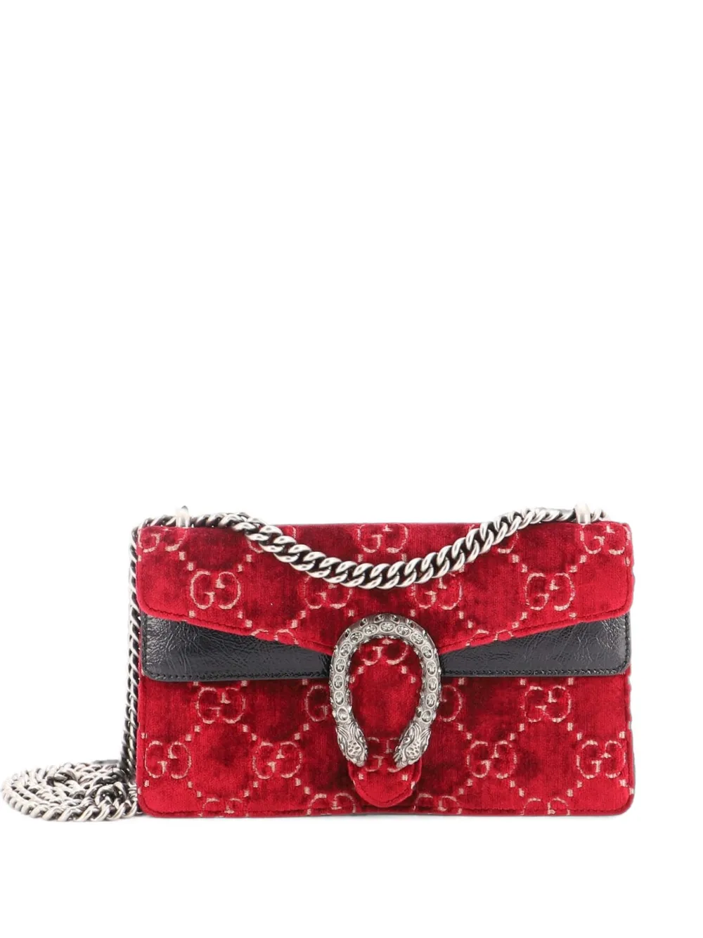 Gucci Pre-Owned Dionysus Bag GG Velvet Mini shoulder bag - Rosso