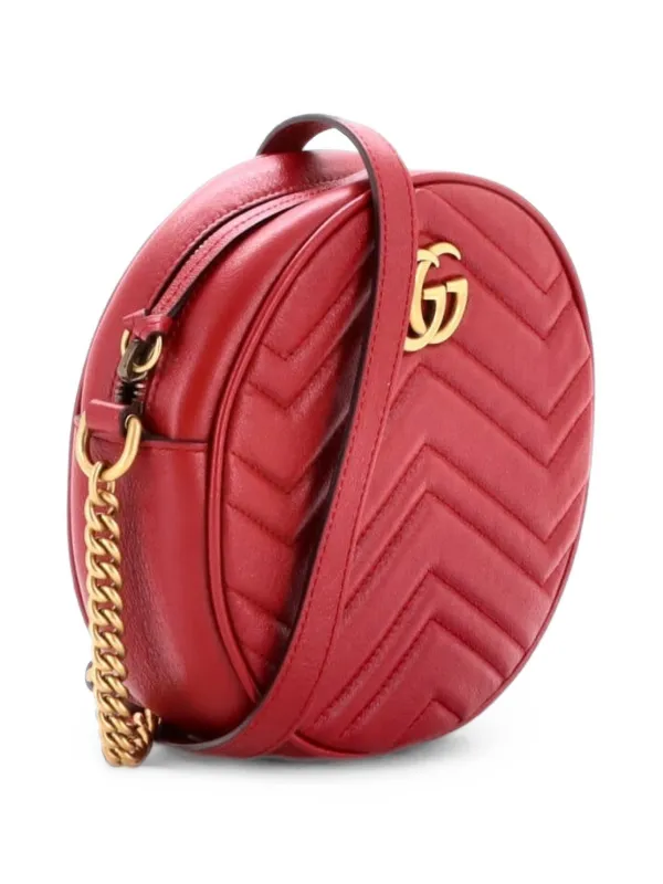 Gucci Pre-Owned GGマーモント ラウンド ショルダーバッグ マテラッセ 