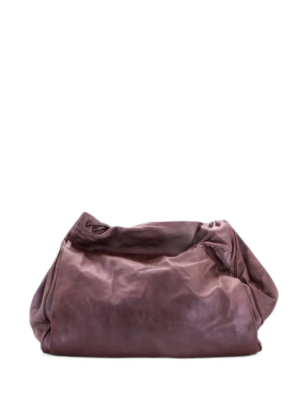 Bottega Veneta Pre-Owned Borsa a spalla Scarabee in pelle con dettaglio Intrecciato e coulisse - Viola