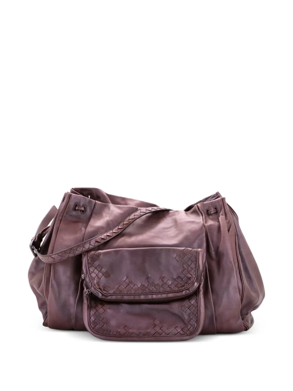 Bottega Veneta Pre-Owned Scarabee Multi Pocket Schultertasche aus Leder mit Intrecciato-Detail - Violett