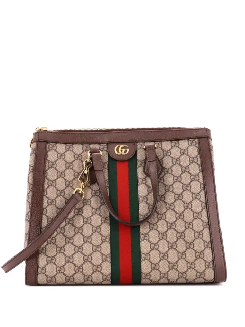 Gucci Pre-Owned Ophidia Top Handle GG Coated Canvas Medium tote bag