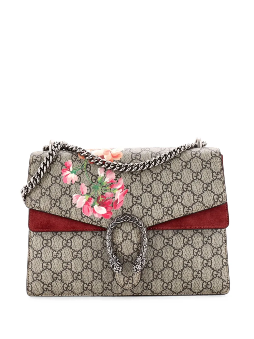 Gucci Pre-Owned Dionysus Bag Blooms Print GG Coated Canvas Medium shoulder bag - Marrone