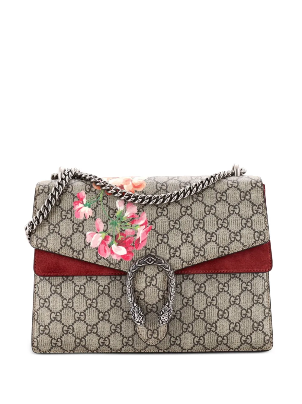 Gucci Pre-Owned Dionysus Bag Blooms Print GG Coated Canvas Medium shoulder bag - Marrone