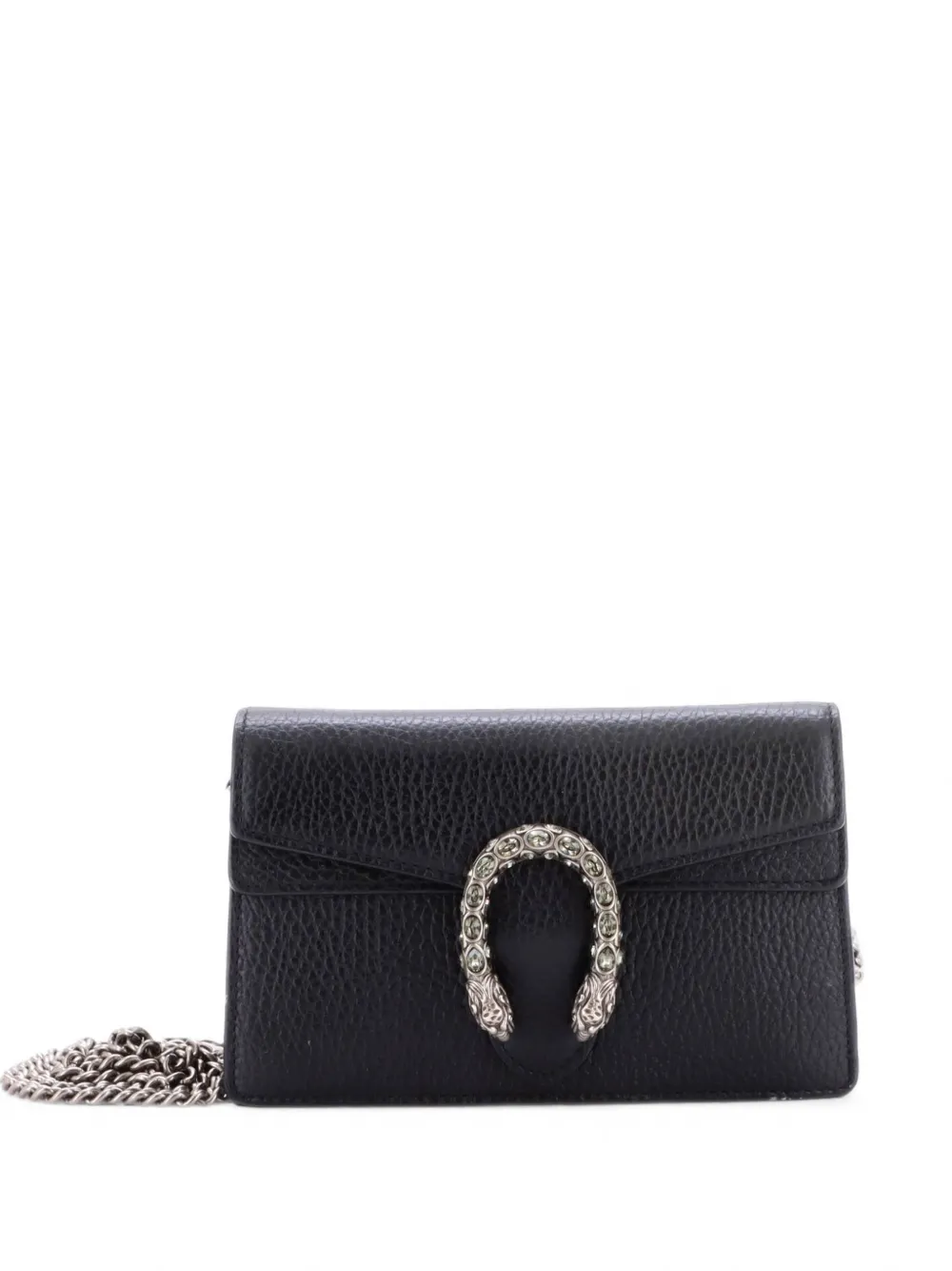 Gucci Pre-Owned Borsa a tracolla Dionysus super mini in pelle - Nero
