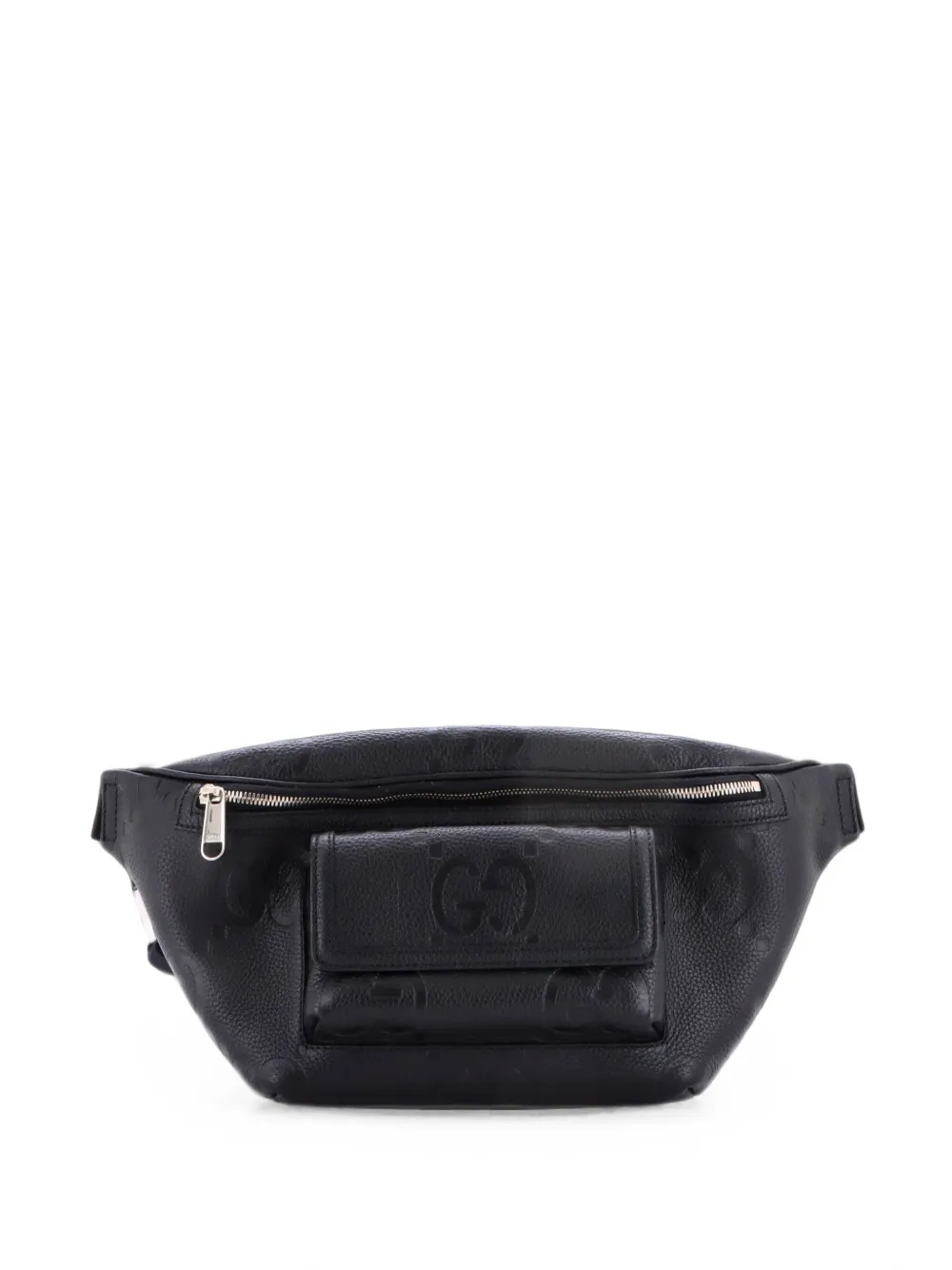 Gucci Pre-Owned Marsupio Jumbo GG goffrato in pelle con tasca frontale - Nero