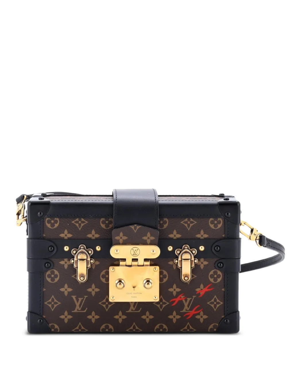 Louis Vuitton Pre-Owned Petite Malle Handbag Monogram Canvas shoulder bag - Nero