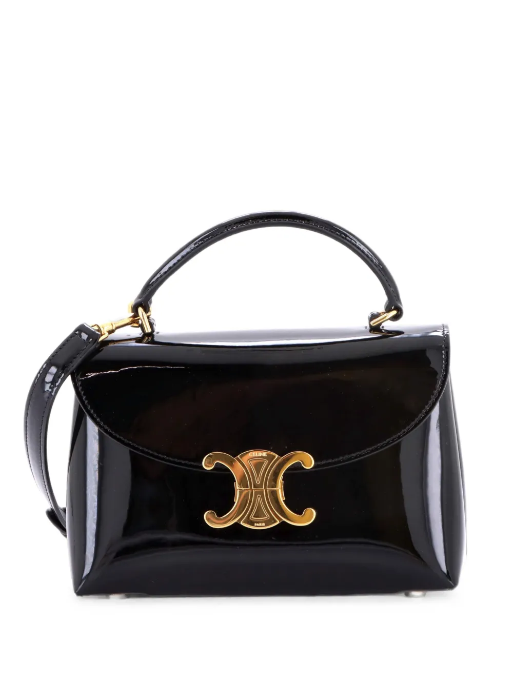 Celine Pre-Owned Nino Top Handle Bag Patent Teen satchel - Schwarz