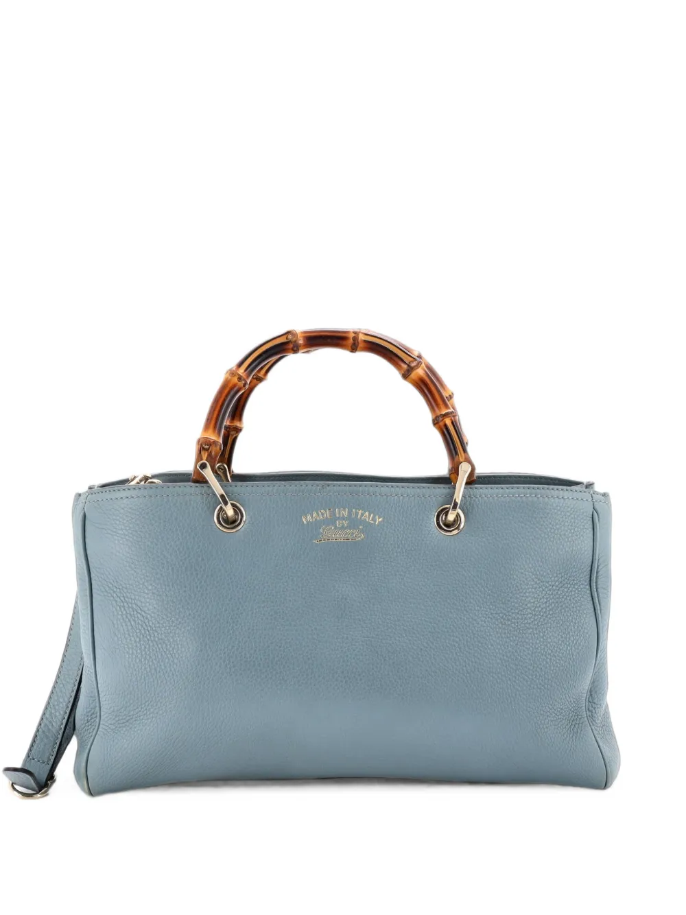Gucci Pre-Owned Bamboo Shopper Leather Medium tote bag - Blu
