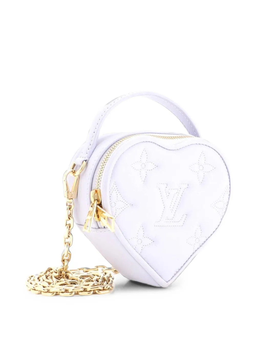 Pre-owned Louis Vuitton Pop My Heart Pouch Bag Bubblegram Leather Crossbody Bag In Purple