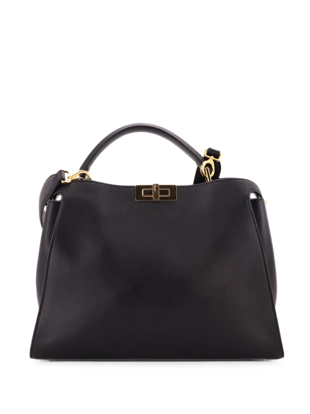 Fendi Pre-Owned Borsa a tracolla Peekaboo Essential media in pelle - Nero