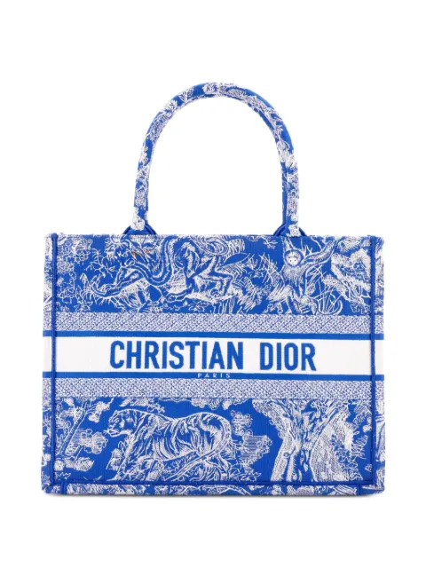 Christian Dior Pre-Owned Book Embroidered Canvas Medium tote bag