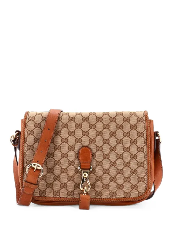 GUCCI GGキャンバス メッセンジャーバッグ ブラウン Gucci Pre-Owned マラケシュ メッセンジャー GGキャンバス ウィズ