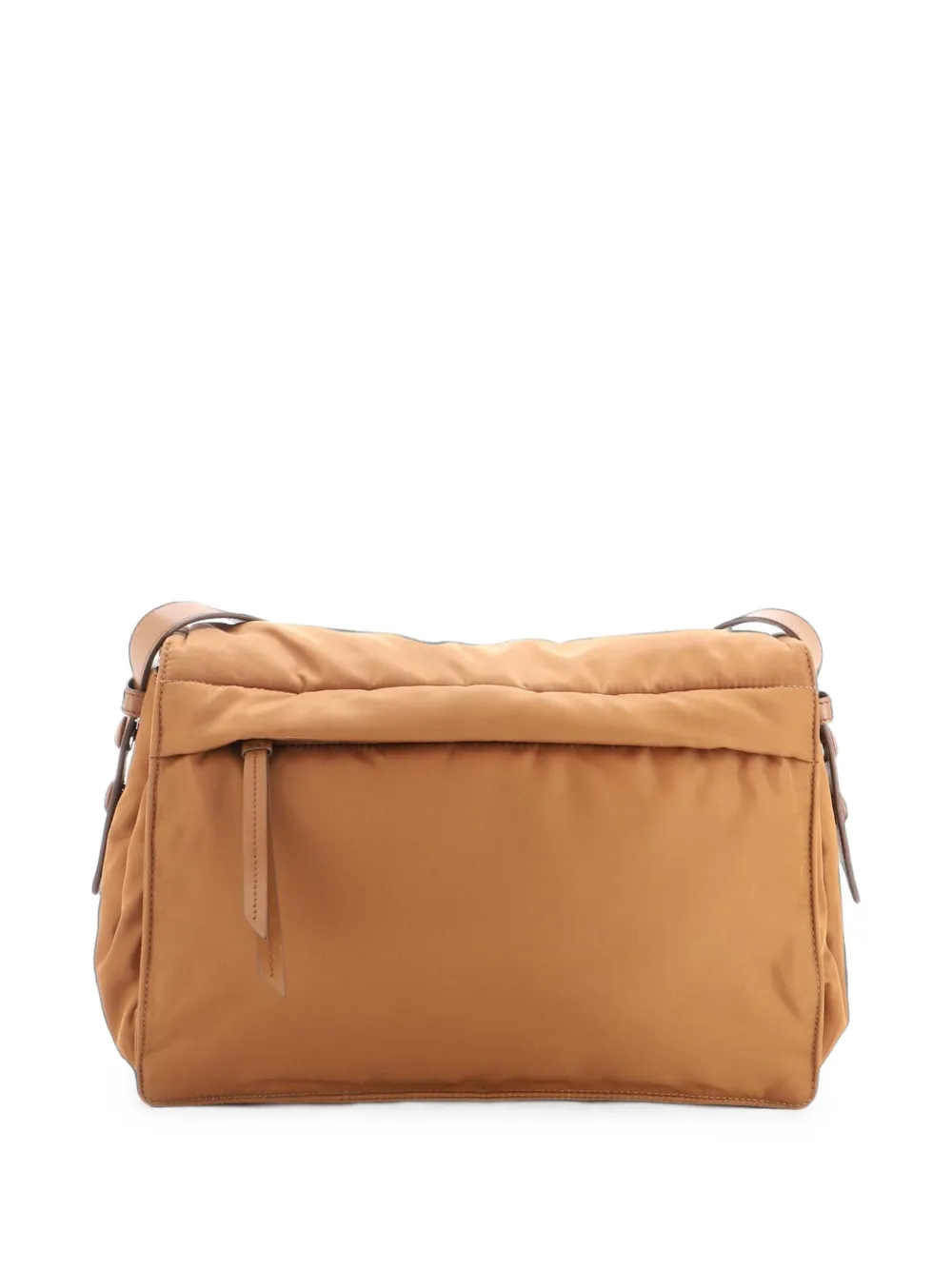 Pre-owned Prada Padded Flap Shoulder Bag Re-nylon Medium Crossbody Bag In Brown