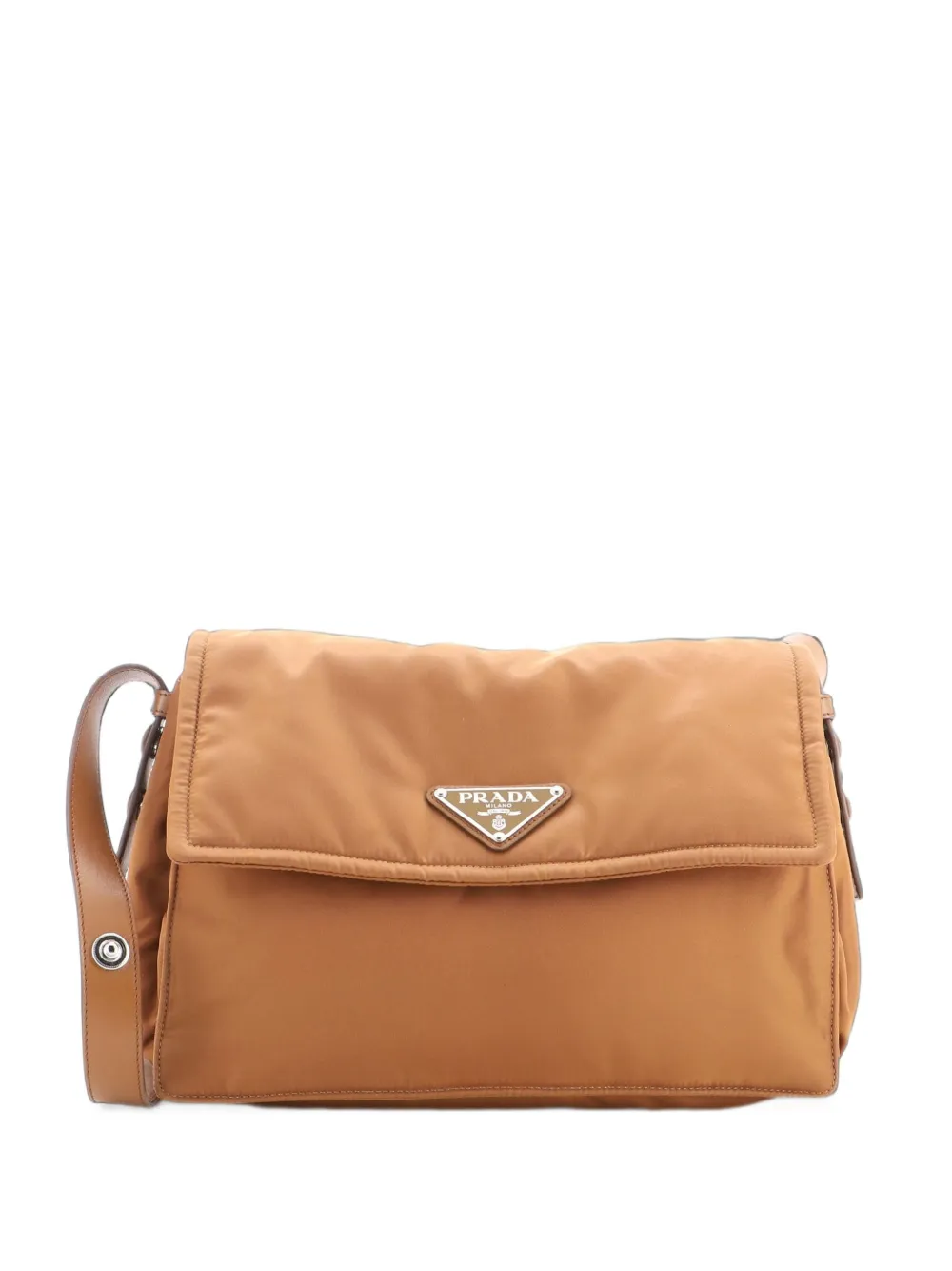 Prada Pre-Owned Padded Flap Shoulder Bag Re-Nylon Medium crossbody bag - Marrone