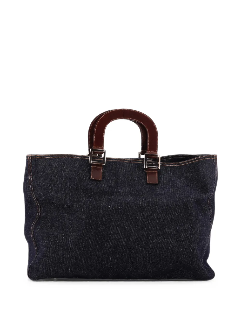 Fendi Pre-Owned Vintage Open Tote Denim Large satchel - Blau