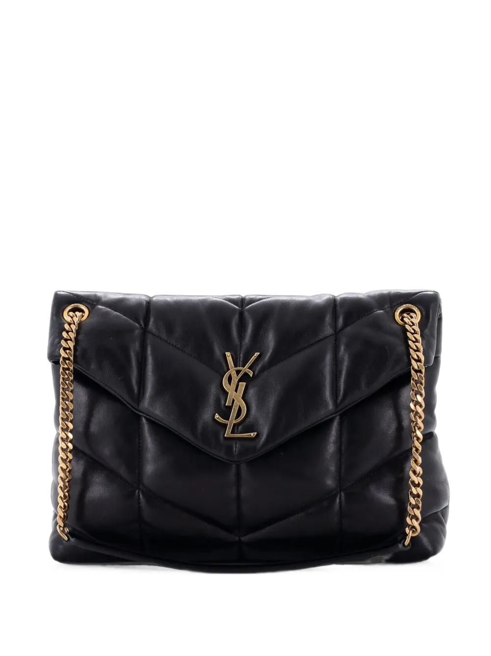Saint Laurent Pre-Owned Loulou Puffer Quilted Leather Medium shoulder bag - Schwarz
