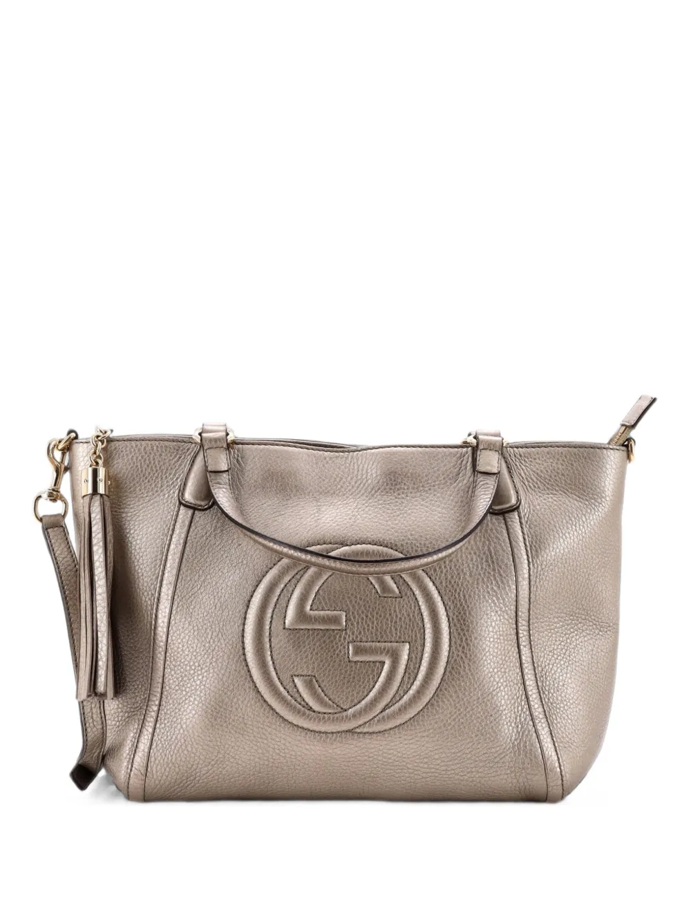 Gucci Pre-Owned Borsa a tracolla Soho piccola convertibile in pelle con manico - Effetto metallizzato