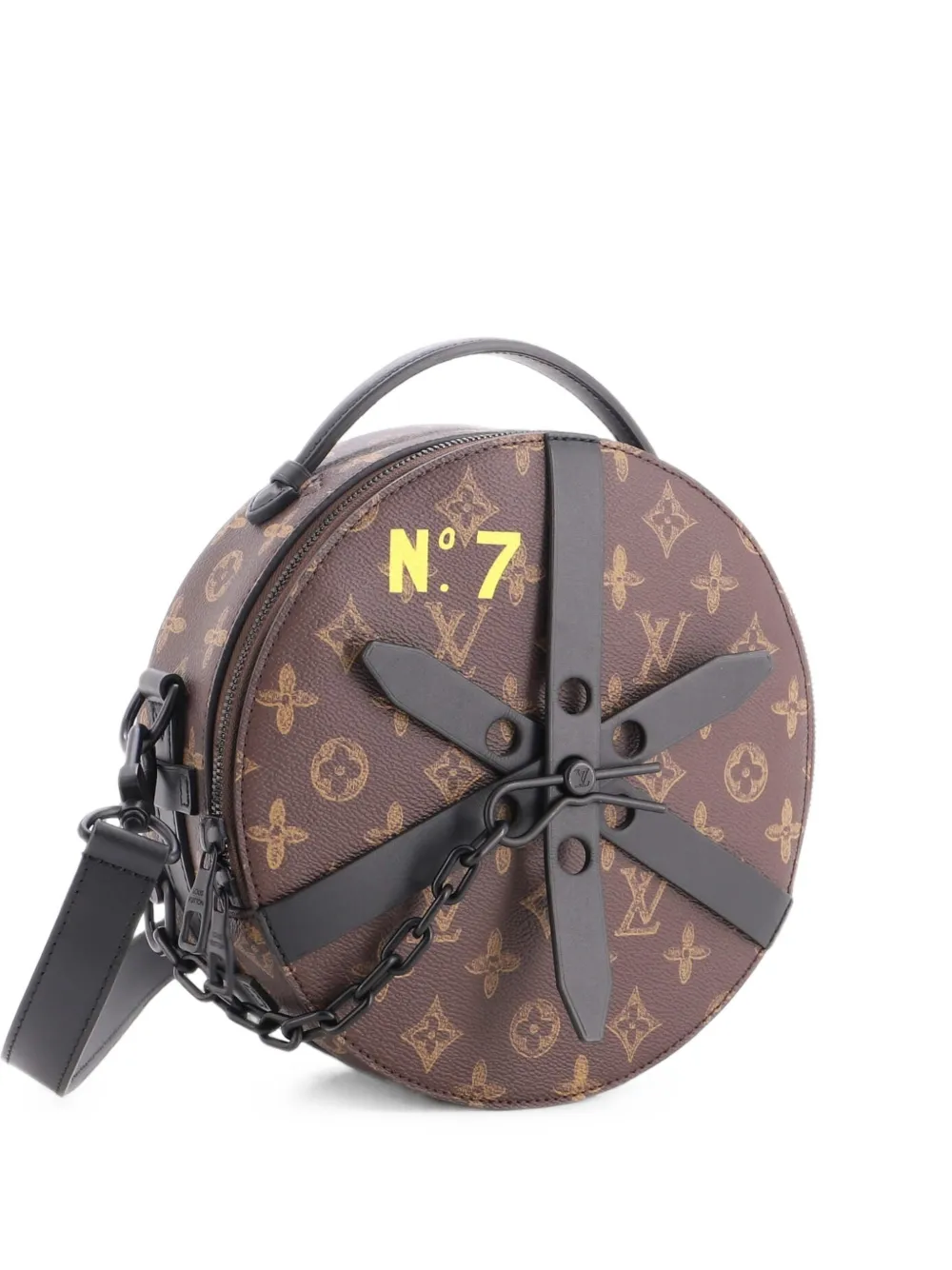 Louis Vuitton Pre-Owned Borsa a tracolla Wheel Box Bag No.7 Trunk L'Oeil in tela con monogramma - Marrone