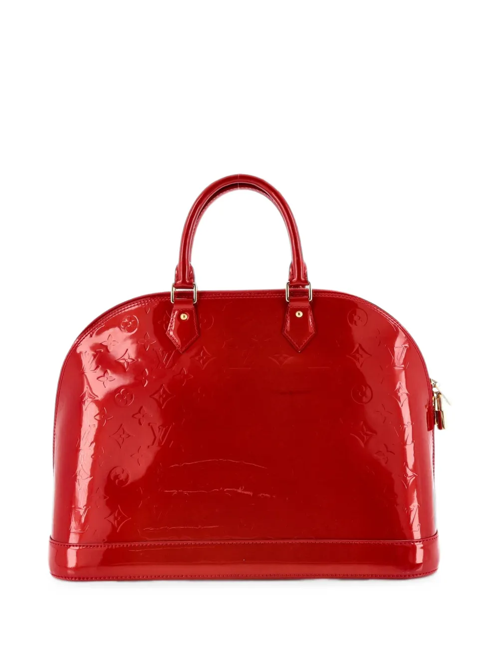 Louis Vuitton Pre-Owned GM Alma Handtasche Monogram Vernis Satchel-Tasche - Rot