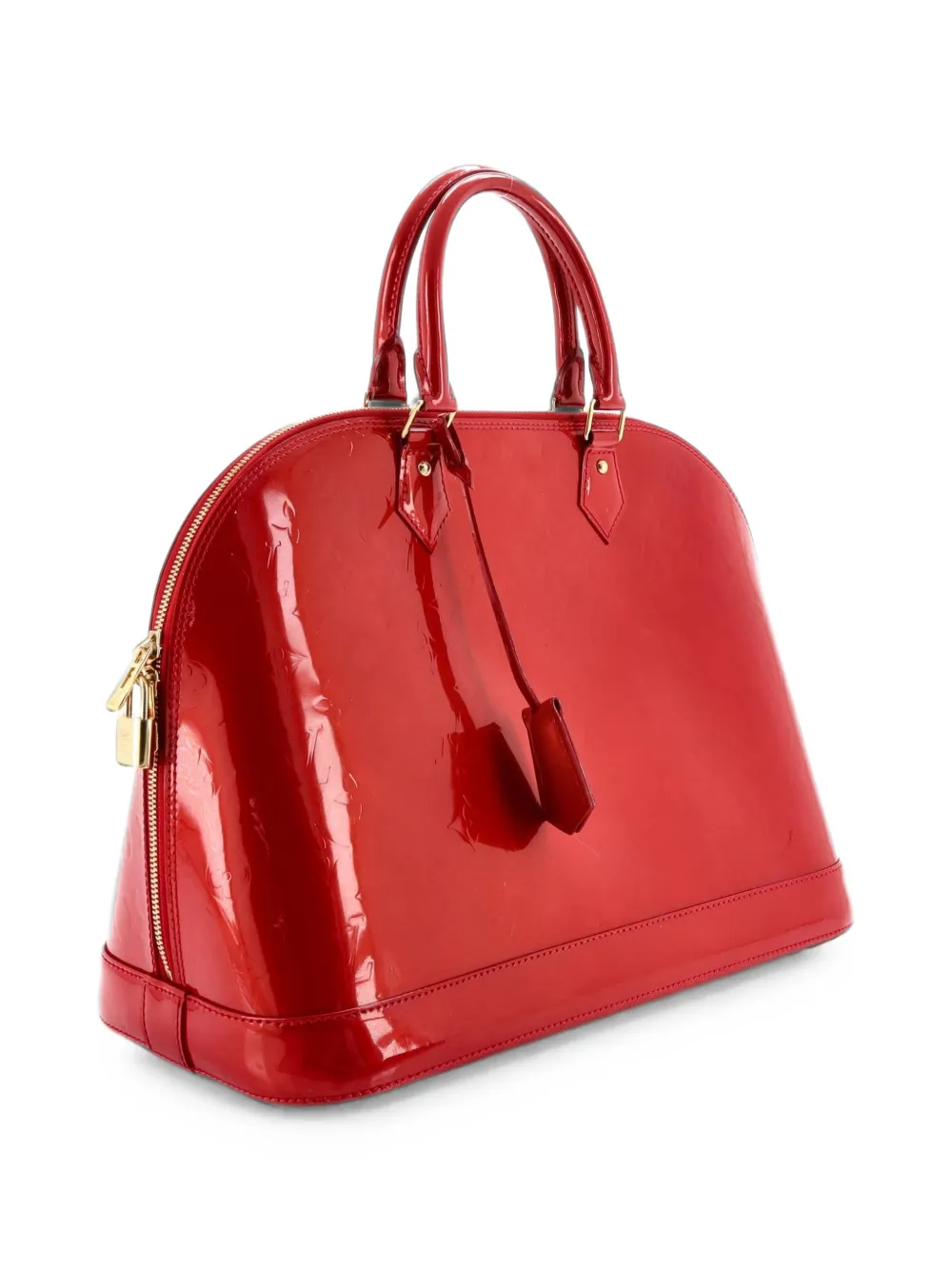 Louis Vuitton Pre-Owned GM Alma Handtasche Monogram Vernis Satchel-Tasche - Rot