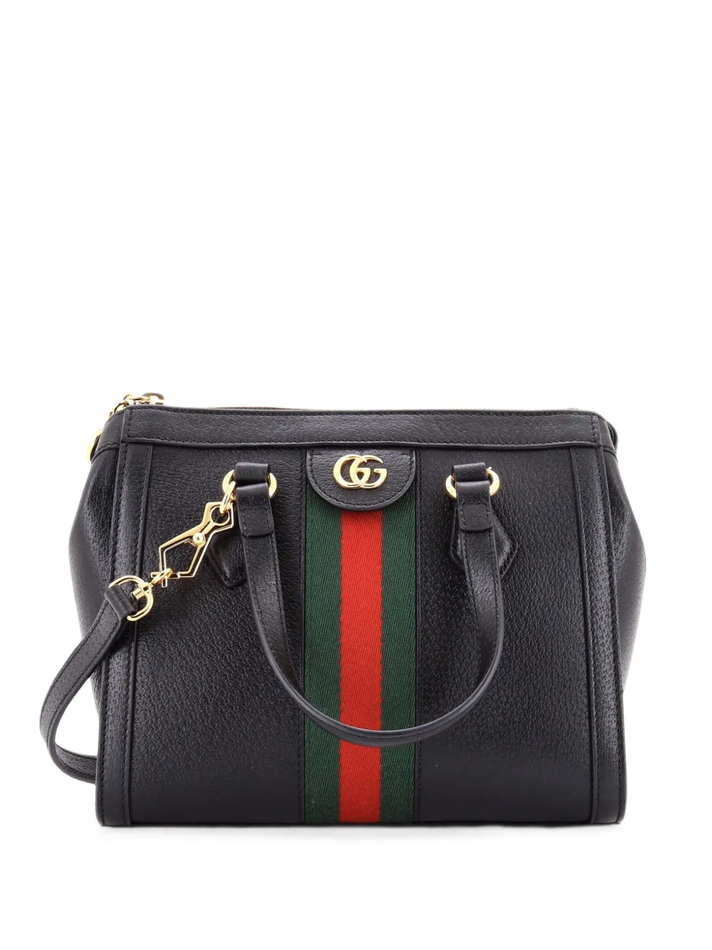 Gucci Pre-Owned Kleine Ophidia Satchel-Tasche aus Leder - Schwarz