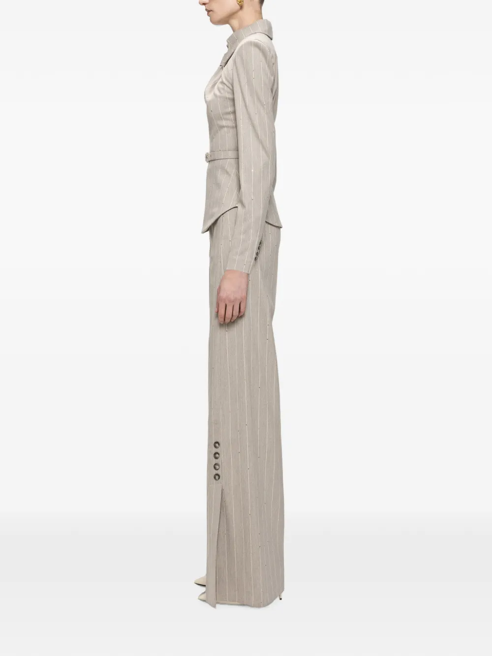NISSA Top met strikdetail Beige