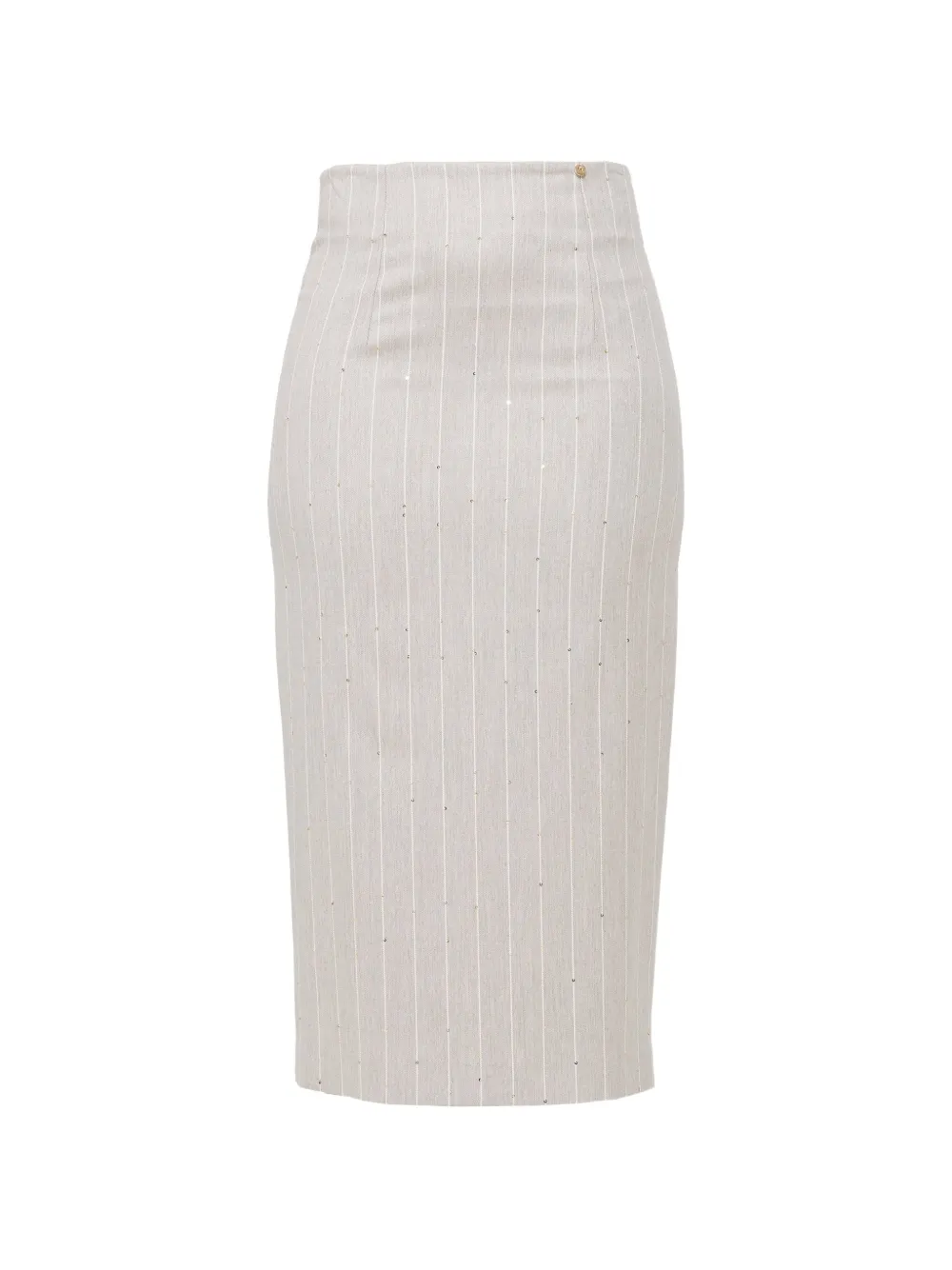 NISSA sequins detail midi skirt - Grigio