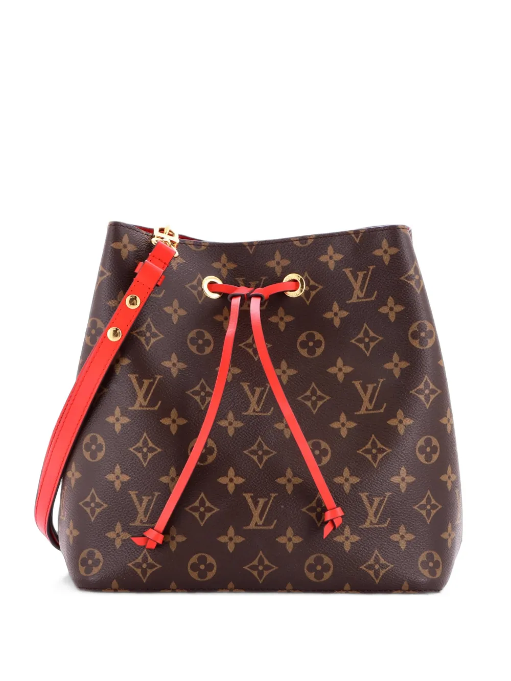 Louis Vuitton Pre-Owned NeoNoe Handbag Monogram Canvas with Leather MM bucket bag - Rot