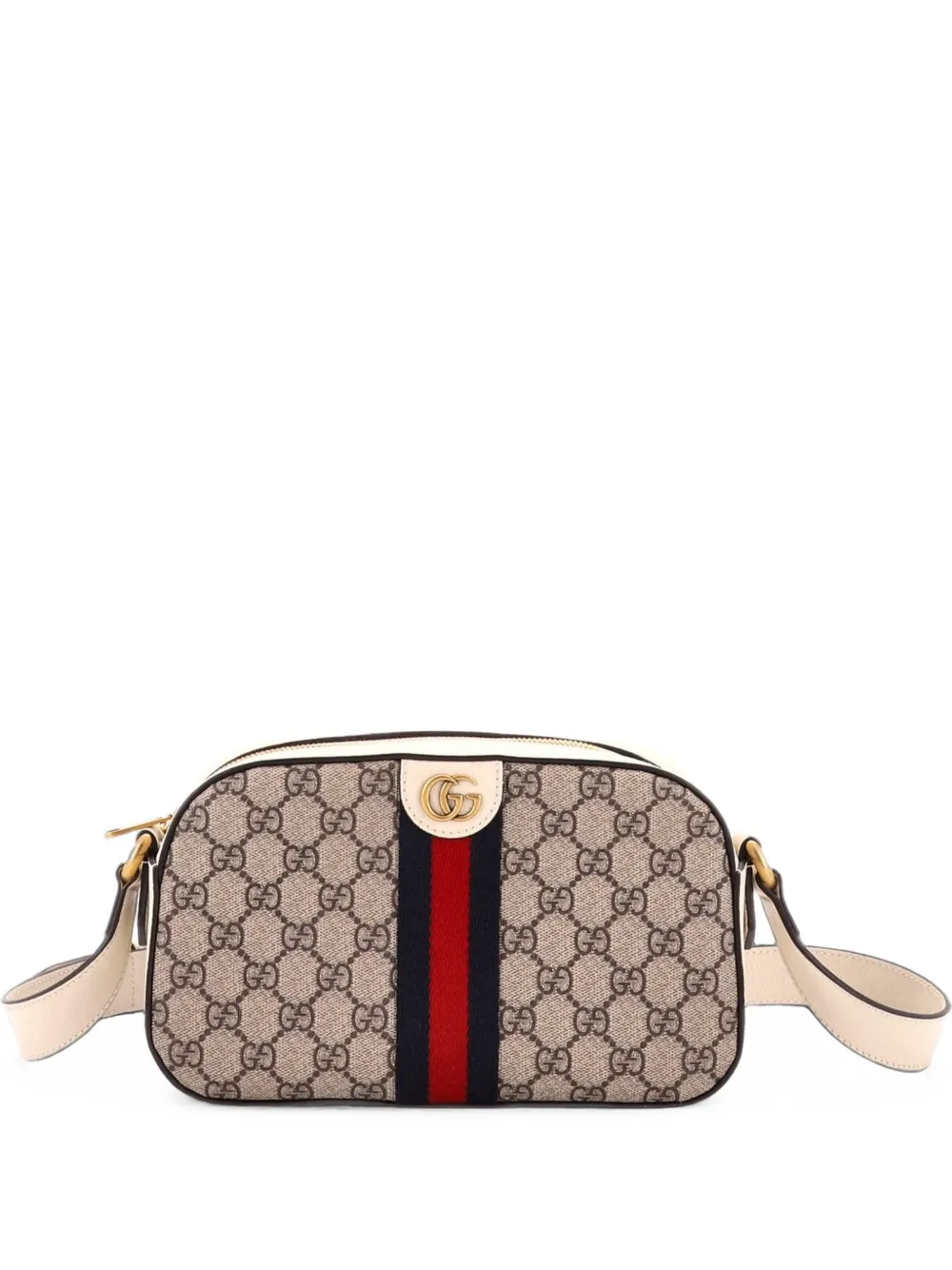 Gucci Pre-Owned Ophidia Camera Shoulder Bag GG Coated Canvas with Leather Small crossbody bag - Marrone
