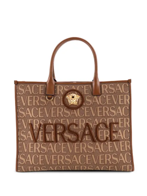 Versace Pre-Owned tote Allover grande de lona en jacquard con estampado Medusa