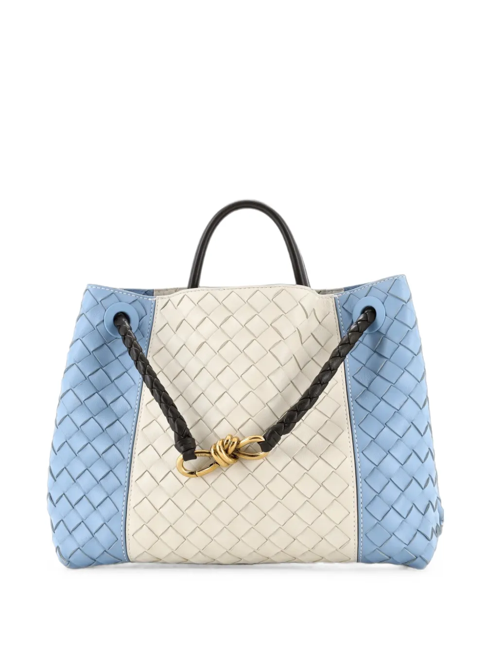 Bottega Veneta Pre-Owned Andiamo Top Handle Bag Intrecciato Nappa Medium satchel - Blu