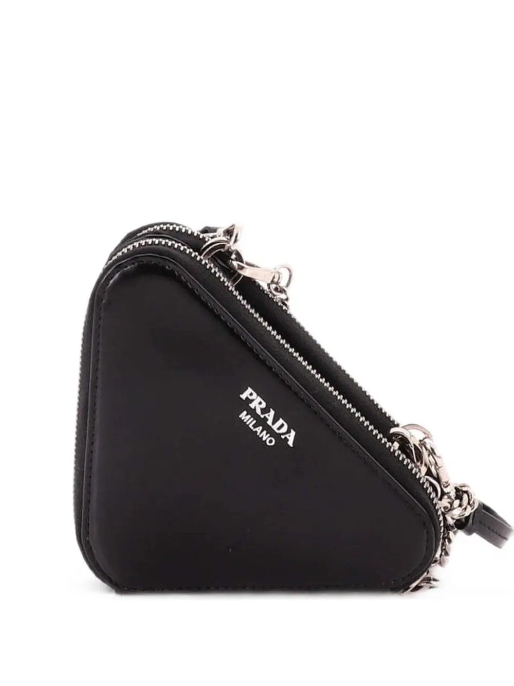 Prada Pre-Owned Borsa a tracolla mini triangolare con cristalli - Nero