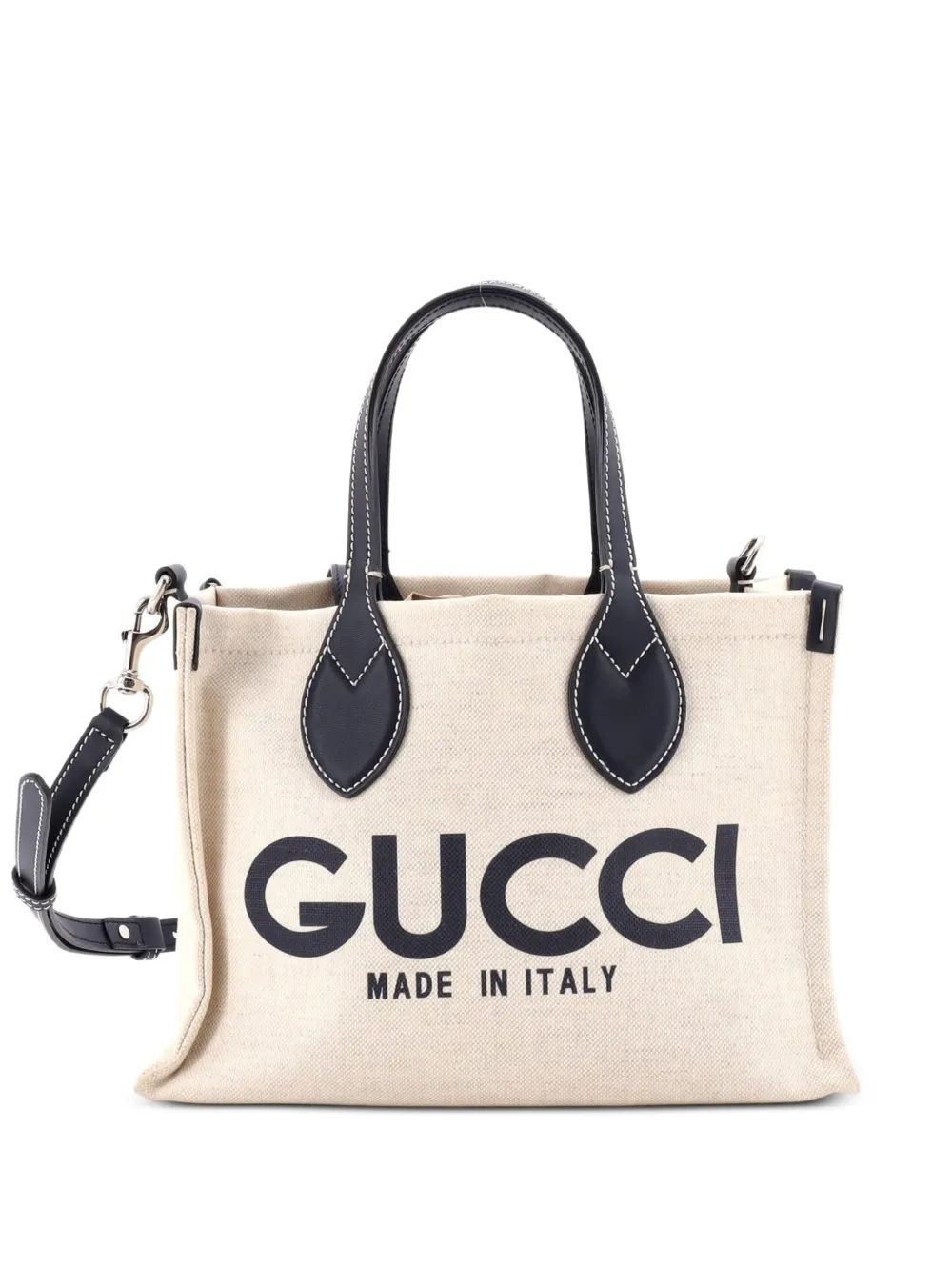 Gucci Pre-Owned Logo Shopper Tote Printed Canvas Small shoulder bag - Blu