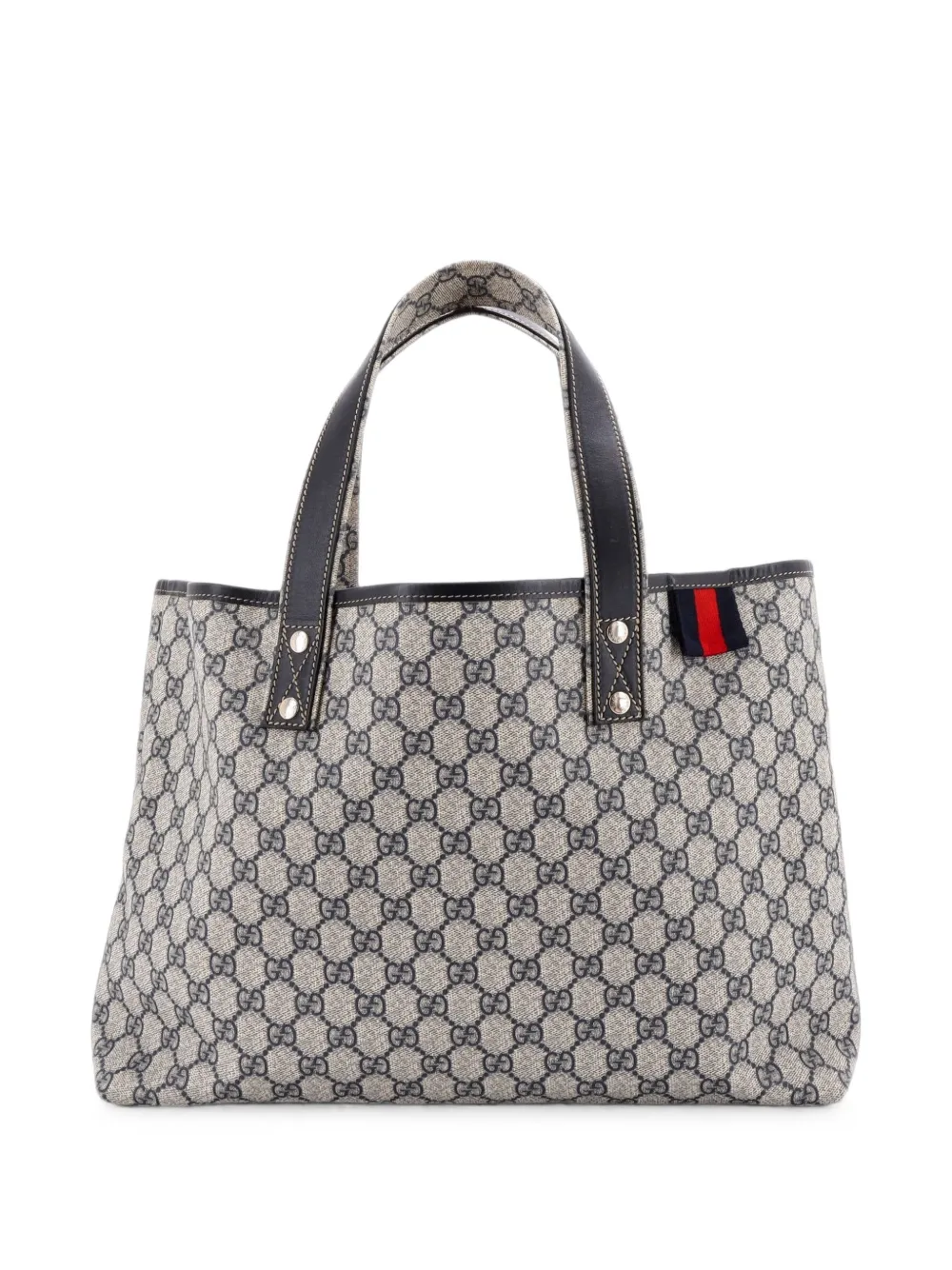 Gucci Pre-Owned Web Loop GG Coated Canvas Medium tote bag - Blu