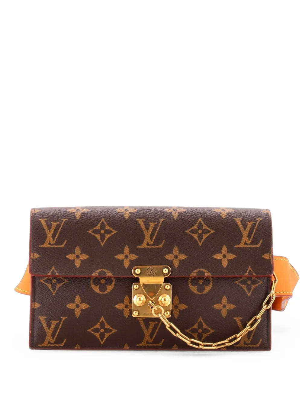 Louis Vuitton Pre-Owned Marsupio S Lock Pouch in tela con monogramma - Marrone