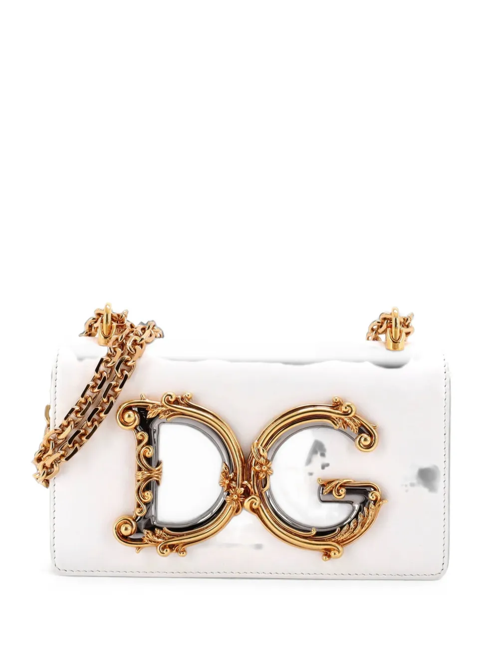 Dolce & Gabbana Pre-Owned Kleine DG Girls Umhängetasche mit Klappe - Weiß