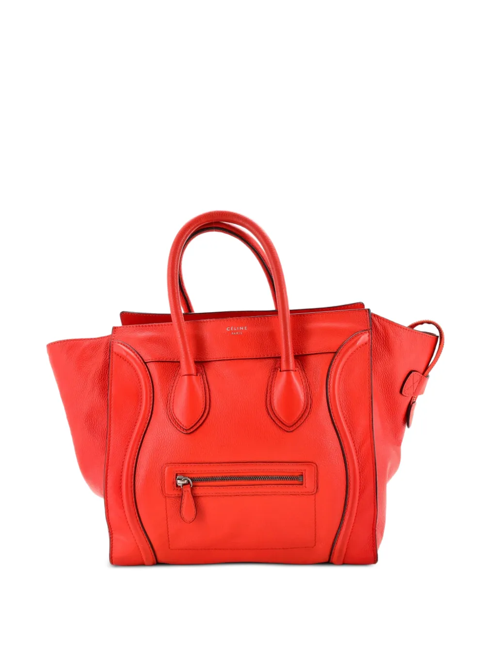 Celine Pre-Owned Luggage Bag Grainy Leather Mini tote bag - Rosso