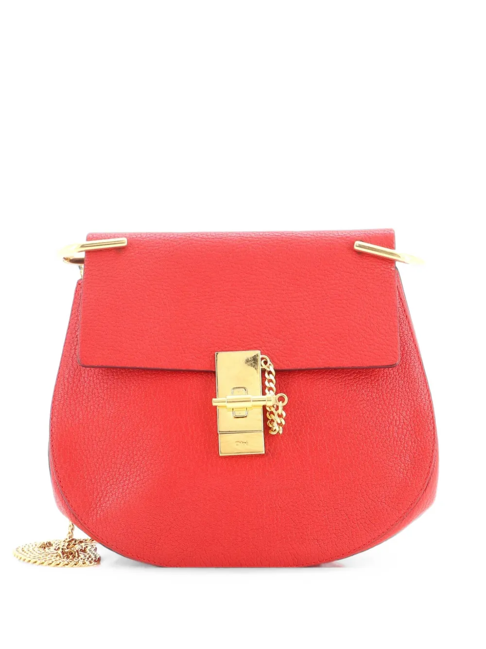 Chloé Pre-Owned Borsa a tracolla Drew piccola in pelle - Rosso