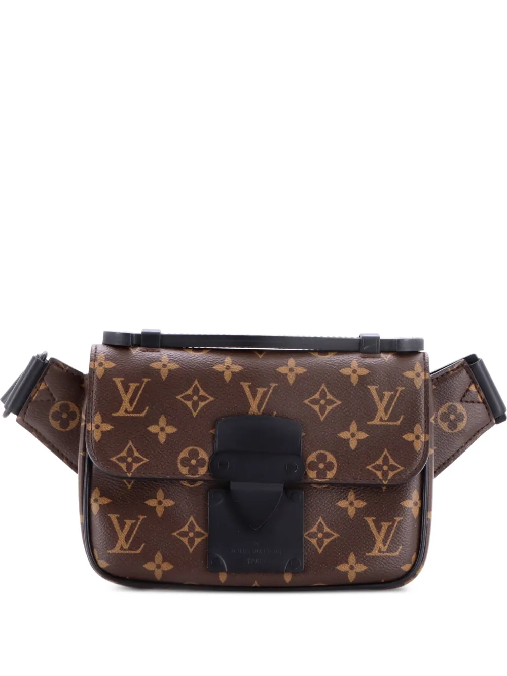 Louis Vuitton Pre-Owned Marsupio S Lock Sling in tela Monogram Macassar - Marrone
