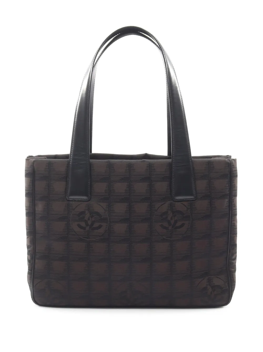 CHANEL Pre-Owned sac à main New Travel Line en nylon (2004-2005) - Marron
