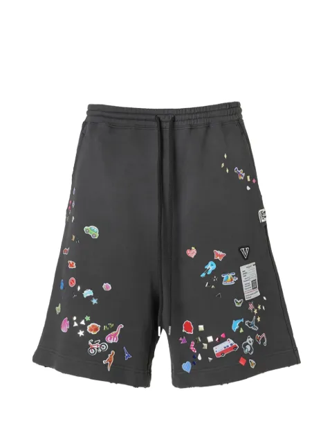 Maison MIHARA YASUHIRO kids sticker printed sweat shorts