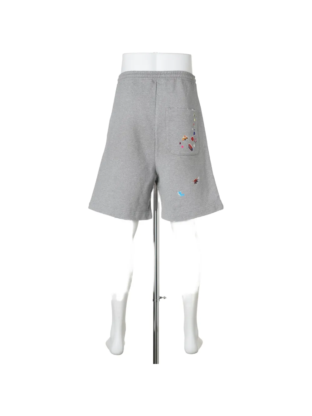 Maison MIHARA YASUHIRO Sweatshorts met kinderstickerprint Grijs