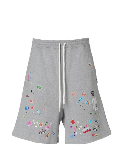 Maison MIHARA YASUHIRO kids-sticker printed sweat shorts
