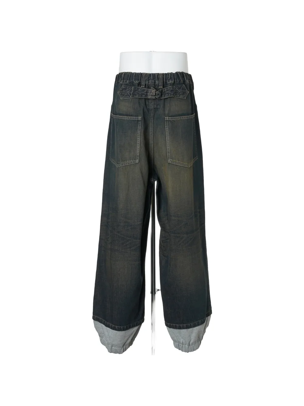 Maison MIHARA YASUHIRO Gelaagde denim trainingsbroek Blauw