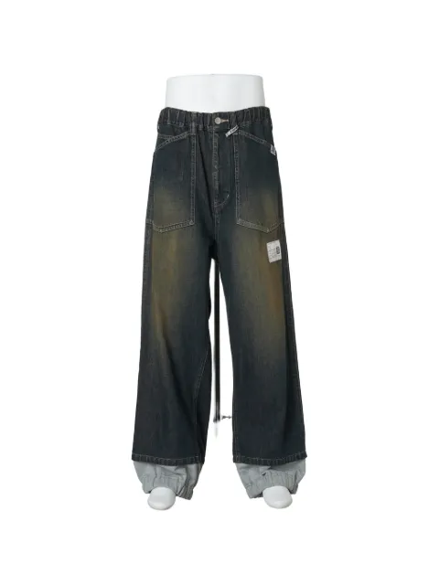 Maison MIHARA YASUHIRO sweat layered denim pants